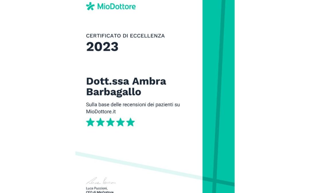 Certificato Eccellenza Barbagallo
